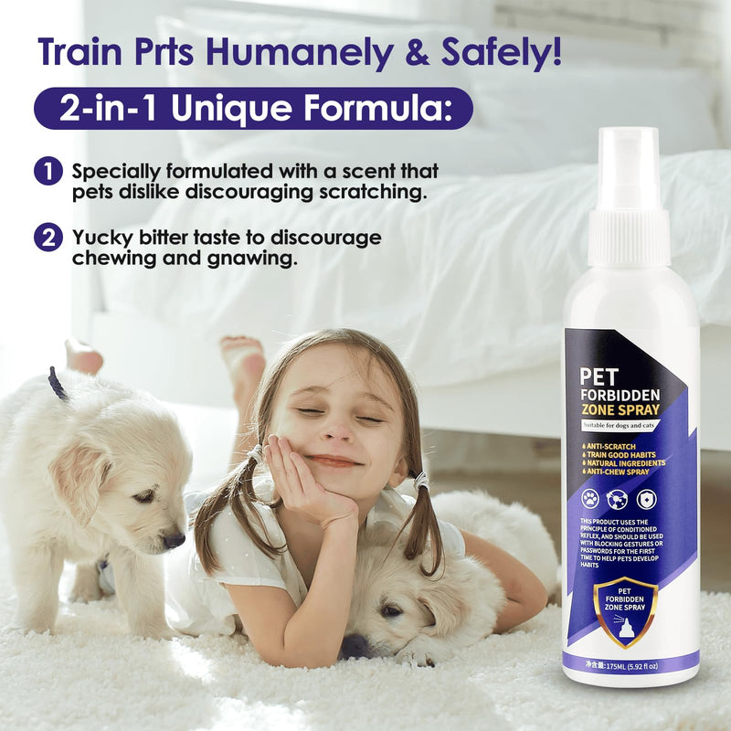 No Chew Spray for Dogs. 175ML Bitter Apple Spray for Dogs to Stop Chewing. Effective Anti Scratch Furniture Protector. Anti Chew Spray for Dogs Puppies. Alcohol Free & Non-Toxic, Indoor & Outdoor Use - BeesActive Australia
