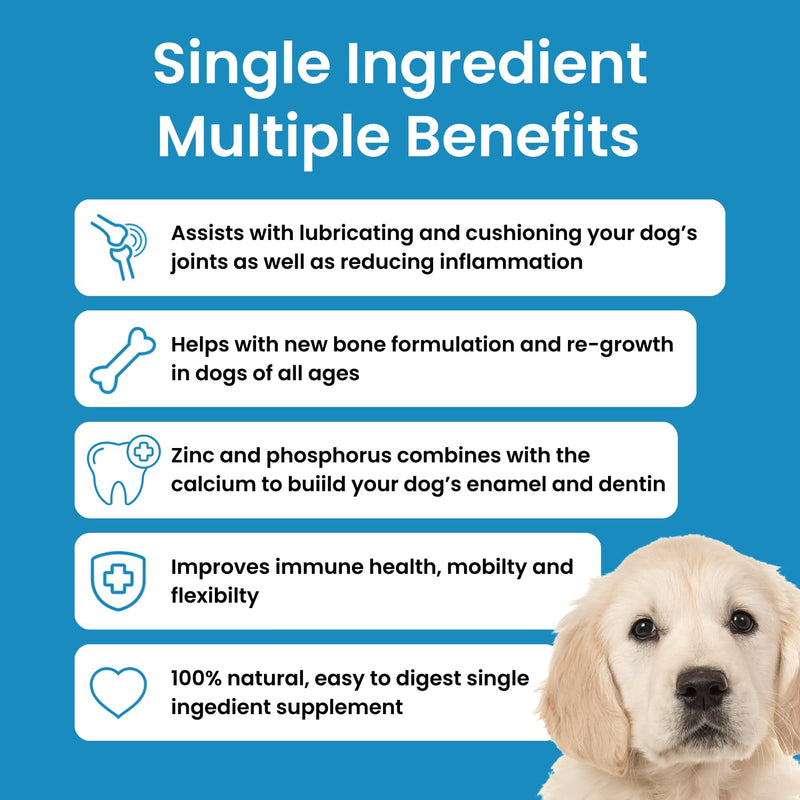 Brilliant Bone & Joint Supplement for Dogs - High Strength Calcium & Collagen Powder for Joint & Hip Support, Essential Supplement for Dog’s of All Ages - 600g