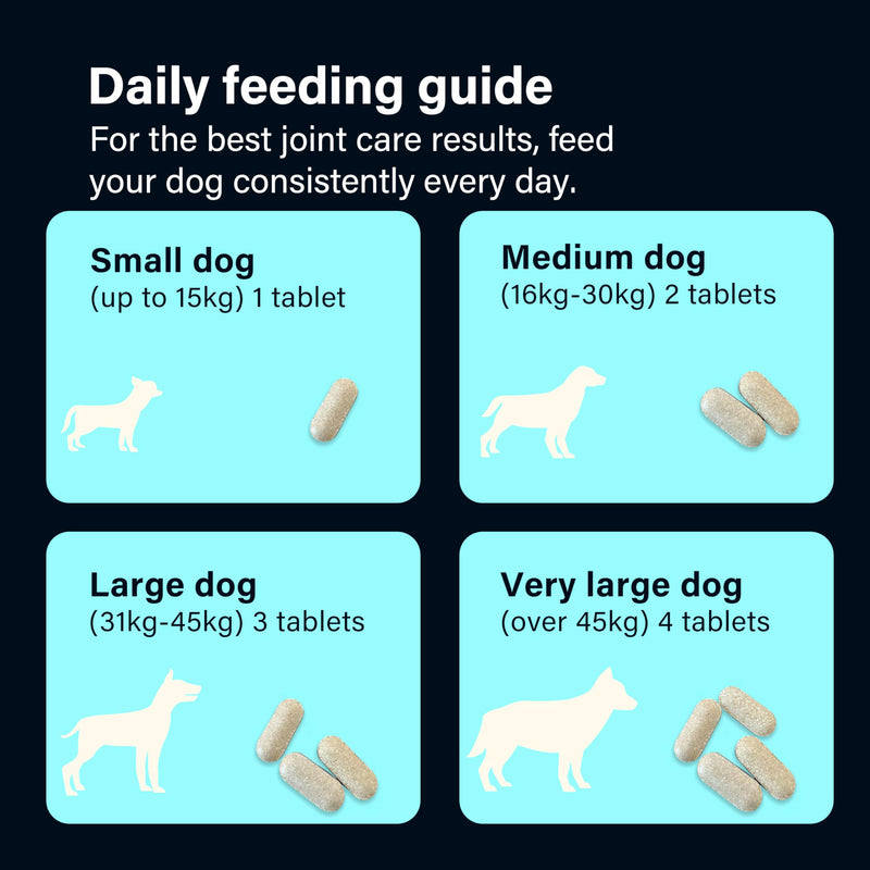 GOMUTTS Joint Supplements for Dogs, 120 Dog Joint Tablets with Glucosamine, Green Mussel, Dog Joint Supplements for Adult, Promote Joint Health, Reduce Stiffness & Inflammation, Enhance Mobility 120 Tablets