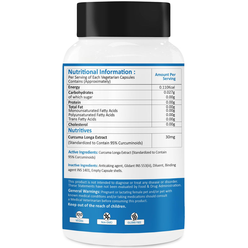 Curcumin Capsules for Dogs and Cats | Supports Antioxidant & Inflammatory Balance | Veterinary Supplement | 100 Capsules