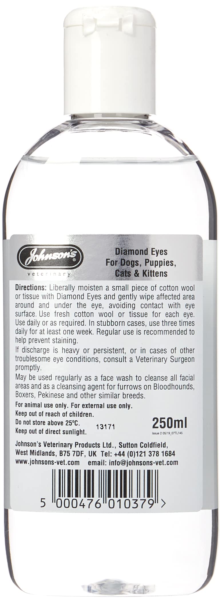 Johnsons Diamond Eyes Cat Dog Tear Stain Remover 250Ml - BeesActive Australia