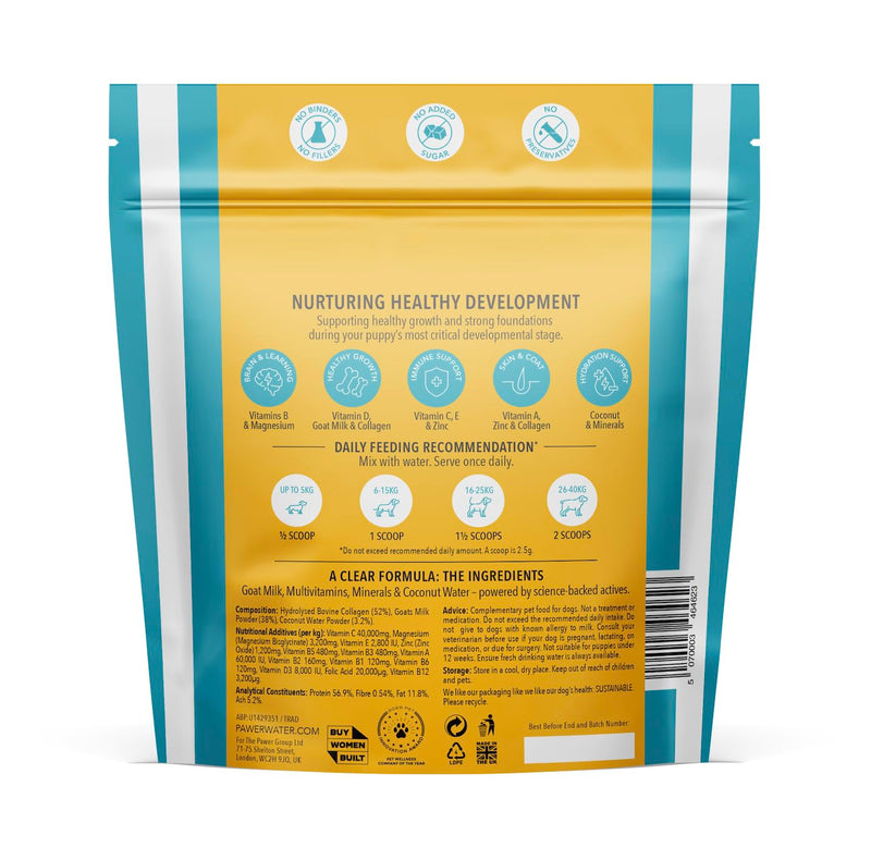Puppy Multivitamin Powder – Advanced Growth & Development Formula | 11 Vitamins, Collagen, Goat Milk & Coconut Water | Immune, Brain, Bone & Skin Support | 60 Servings