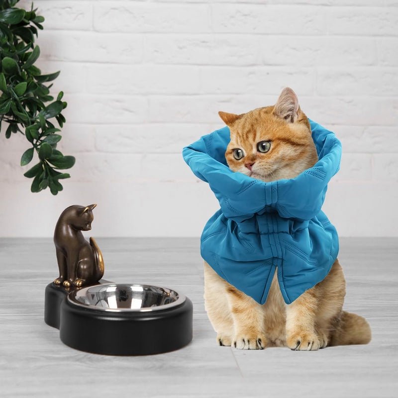Elizabethan Collar, Post-Surgery Collar, Neck Brace Cat Protection, Adjustable Soft Cat Neck Brace, for Cats Kittens Prevents Licking Wounds (Blue, S) Blue - BeesActive Australia