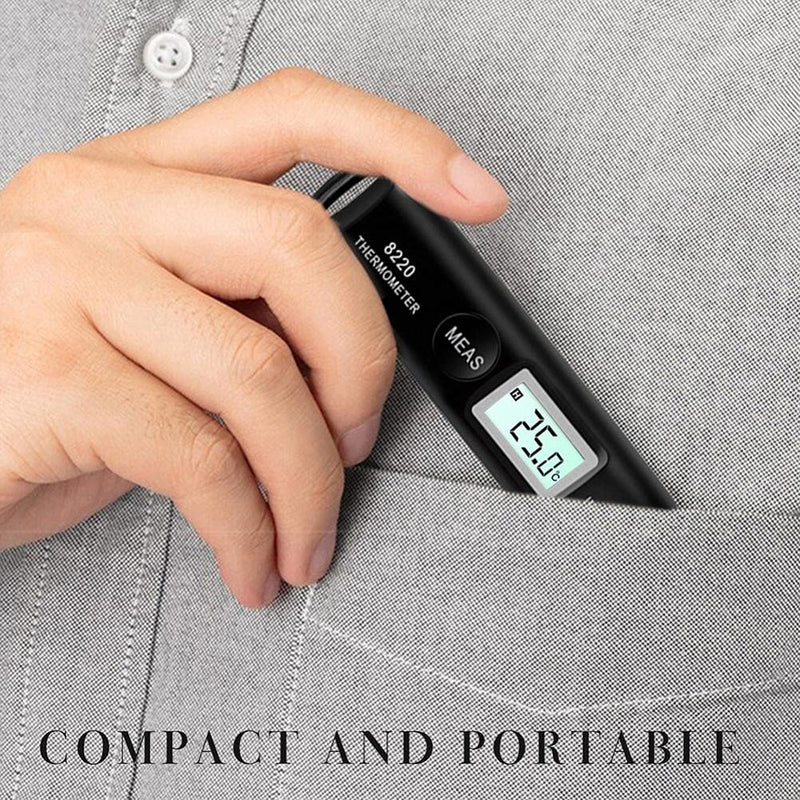 Contactless Mini Digital Infrared Thermometer Handheld Portable Pocket Temperature Pen with LCD Display for Industrial Use Accurate Readings in Celsius and Fahrenheit Wide Range -50°C to 220°C