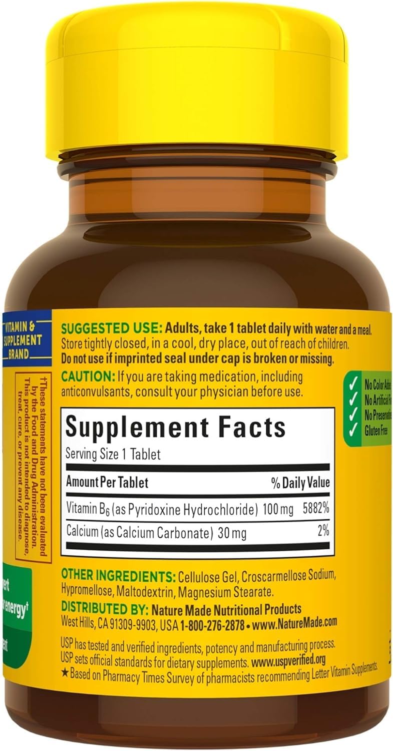 Nm Vitmn B6 100mg Tab Size 100ct