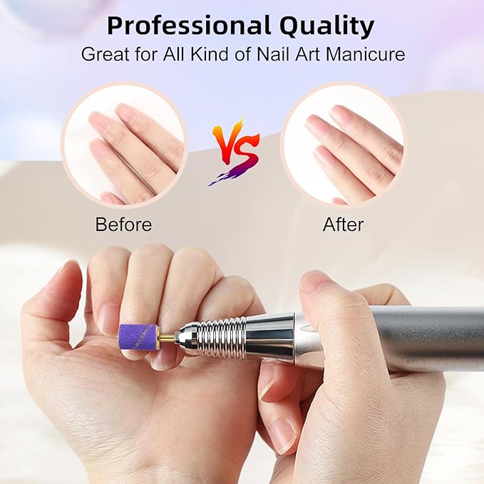 Sanding Bands for Nail Drilling with 13 Nail Drill Bits, 250 Pieces File Sanding Bands Set, 3/32" Tungsten Carbide Files, 5 Colors Sanding Bands (Acrylic Gel Nails, Manicure Pedies #80#120#180 Grit) -  Australia