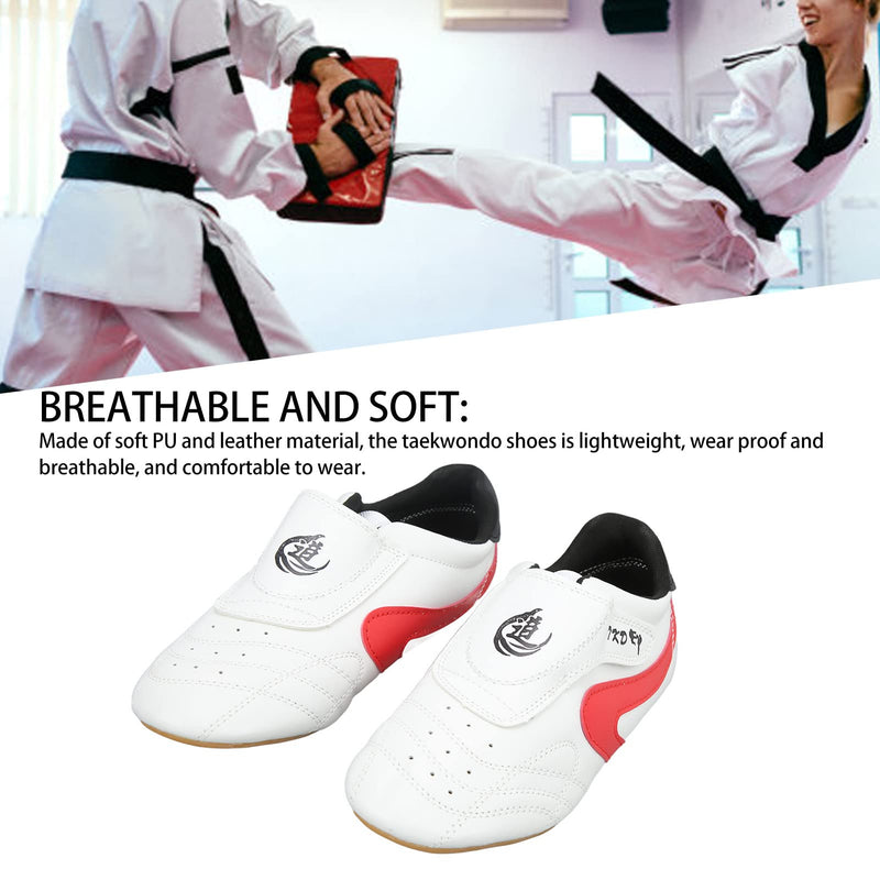 Taekwondo Shoes, Unisex Breathable Taekwondo Shoes with Red Trim for Boxing 41 Default