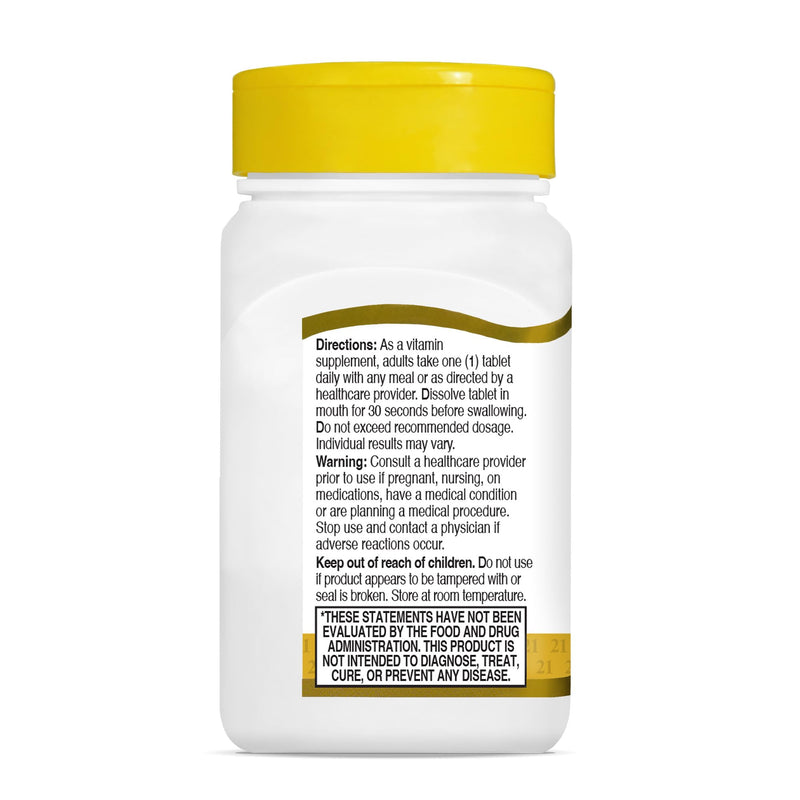 21st Century Vitamin B12 5000mcg Sublingual, Cherry, 110 Count 110 Count (Pack of 1) 5000 mcg