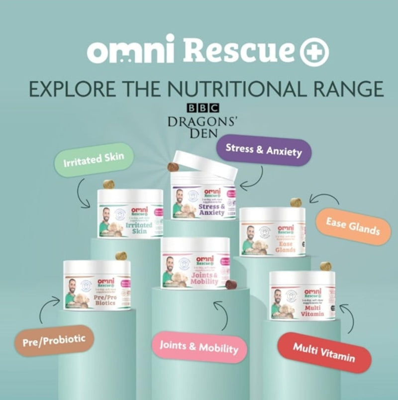 Omni Anal Glands Dog Supplements - Dragons’ Den Winners, One-a-Day Pro Fibre for Dogs Supplement with Apple Pectin, Dog Treat for Full Odorous Glands, Pumpkin for Dogs, 30 Servings, Small 0-15 Kg Pack of 1 Small Dog (0-15kg)