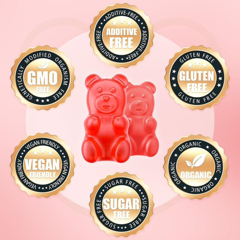softbear Calcium Magnesium Zinc Gummies for Women, Calcium Magnesium Supplement with Vitamin D3 for Bone Strength, Vegan/Sugar-Free, Raspberry Flavor 60 Count 60 Count (Pack of 1)