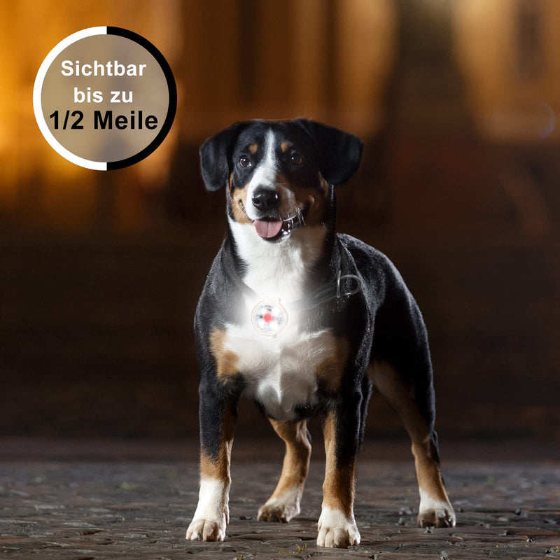 Fttouuy Safety LED Flashing Light for Dogs, Cats - USB Rechargeable LED Light Pendant Dog, 3 Flashing Modes Waterproof Safety Pet Lights White - BeesActive Australia