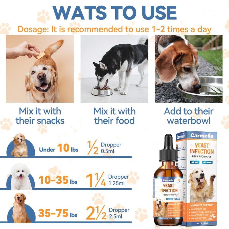Dog Yeast Relief Drops & Cat Lysine Chews Bundle – Yeast & Itch Relief for Dogs + Immune & Respiratory Support Chews for Cats