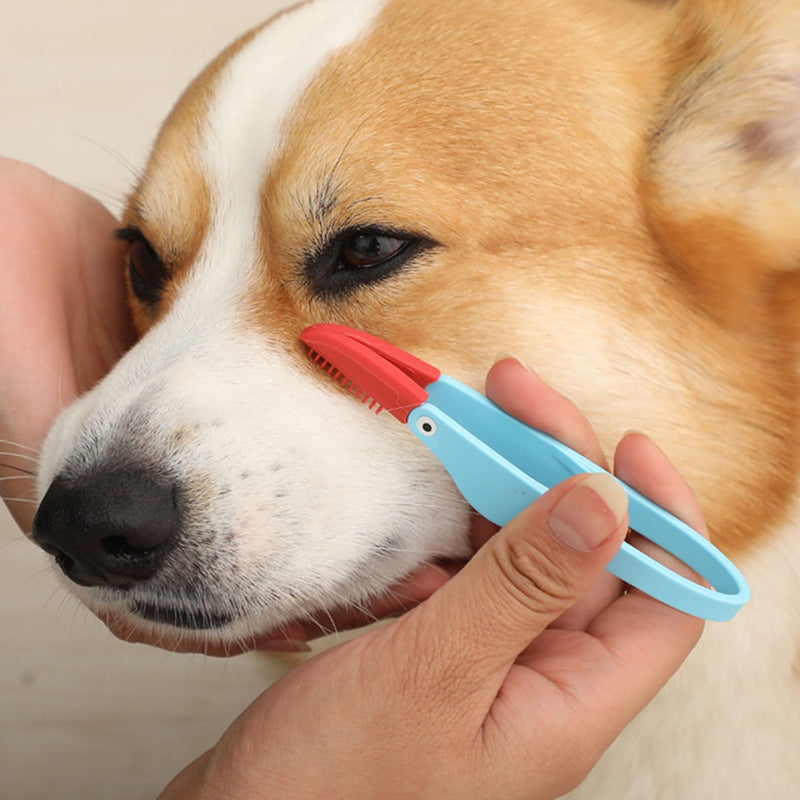 Effective Pet Eye Combs Tweezers Brush For Tear Residues Easily Removal Eye Stain Brush For Booger, orange
