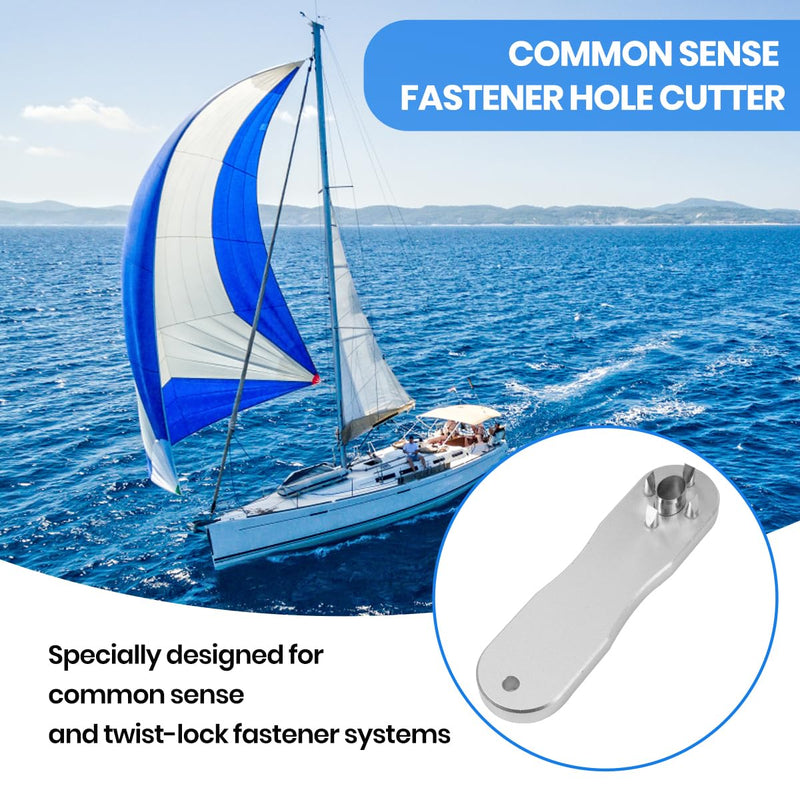 6mm Turnbutton Fastener Kit with Hand Tool Hole Punch for Boat Canopy Canvas Cover, Common Sense Fastener & Hole Cutter（20 PCS） - BeesActive Australia