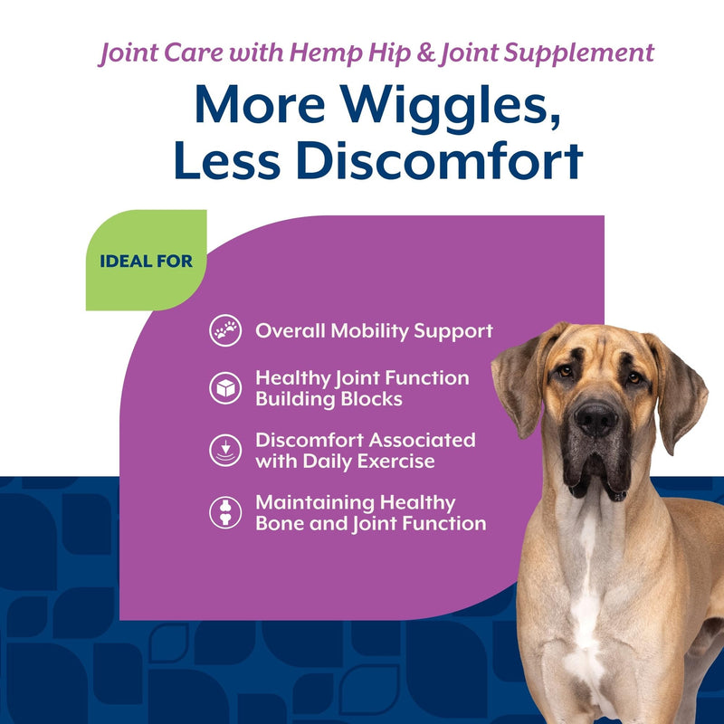 Healthy Joint Health Supplement for Dogs, Hemp Seed Oil, Hemp Seed Powder, Glucosamine, Msm and Chondroitin for a Powerful Joint Health Solution for your Dog, Made by NaturVet, 120 Count Hemp Plus Hemp Seed 120 Soft Chews