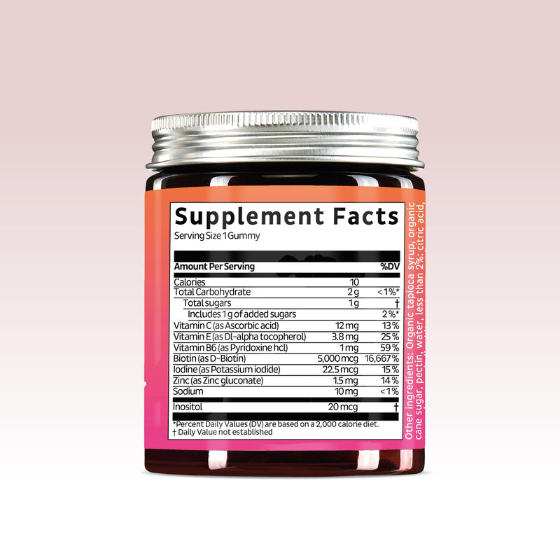 Bears with Benefits Biotin 5,000 mcg Hair Growth Gummies | Complete beauty formula with Vitamins C & E, Zinc and Iodine to support healthy hair, glowing skin and stronger nails. 60 Count (Pack of 1)
