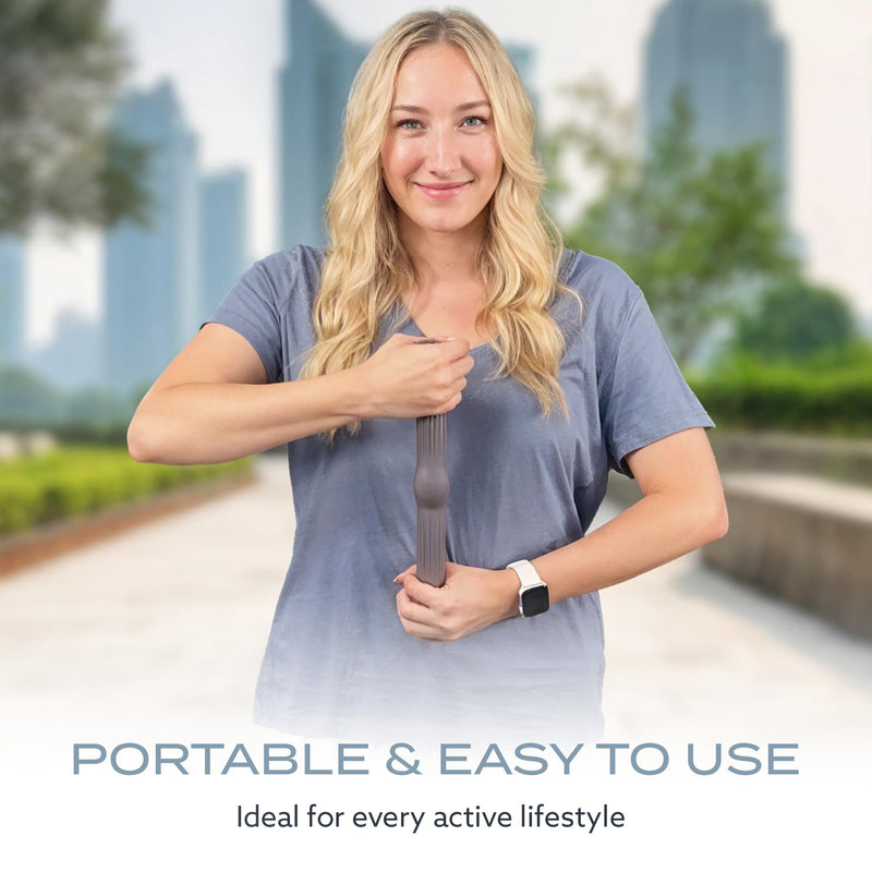 PT Pro Tennis Elbow Trainer For Physical Therapy, Textured Grip, Elbow Pain Relief, Resistance Bar For Tendonitis And Golfer's Elbow, Improve Grip Strength, Pickleball Elbow And Golfer's Elbow, Gray