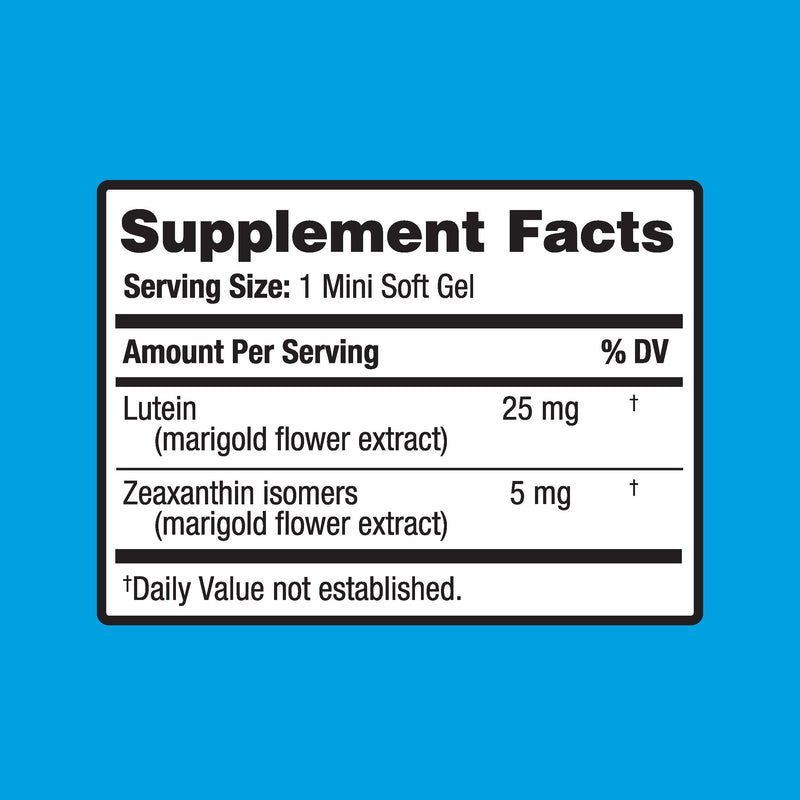Ocuvite Bausch + Lomb Lutein 25mg Lutein & Zeaxanthin Supplement, 30 Softgels (Pack of 2)