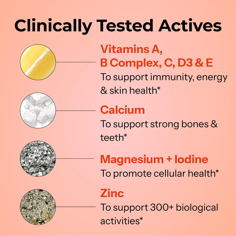 HUM Base Control Iron-Free Women's Multivitamin with 22 Nutrients, 30 Count | Biotin, Zinc, B Complex & Vitamin C, Iron-Free Formula, Women, Gluten Free, Non-GMO, 30 Capsules