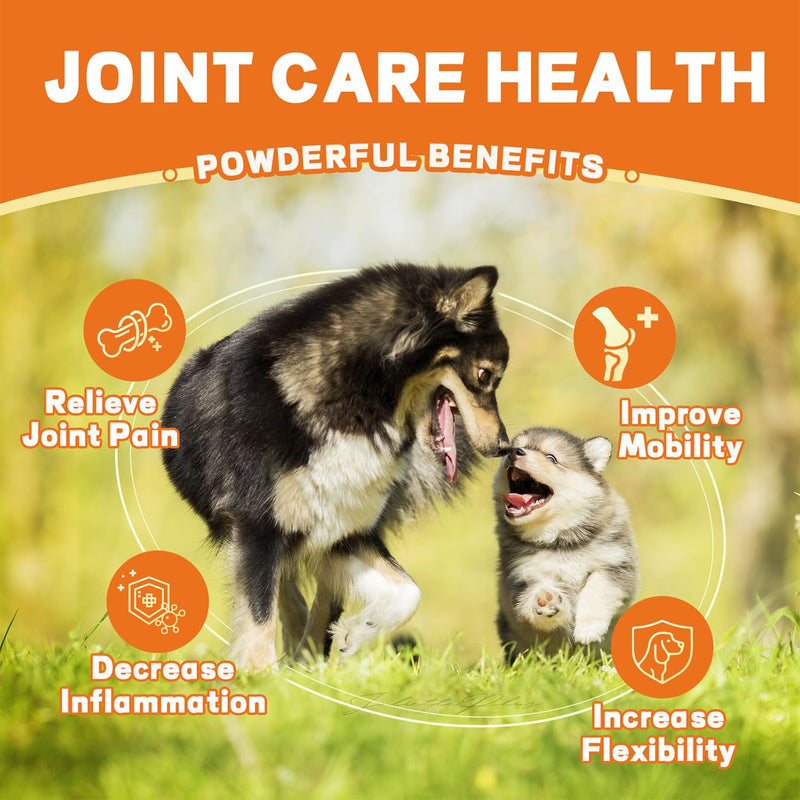 Hip & Joint Health Soft Chews for Dogs – Glucosamine, Turmeric, Omega-3 & Chondroitin – Natural Joint Supplement for Mobility, Pain & Inflammation Relief – Chicken Flavor, 120 Soft Chews