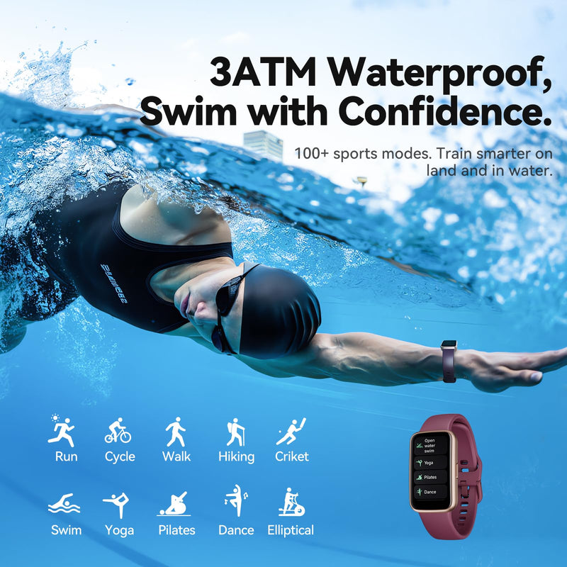 Fitness Trackers,Smart Watch with 1.47" Color Screen,100+Sport Modes Fitness Watch with Heart Rate Sleep Monitor, Pedometer Step Counter Watch, 3TAM Waterproof Activity Trackers for Women Men,PL Purple