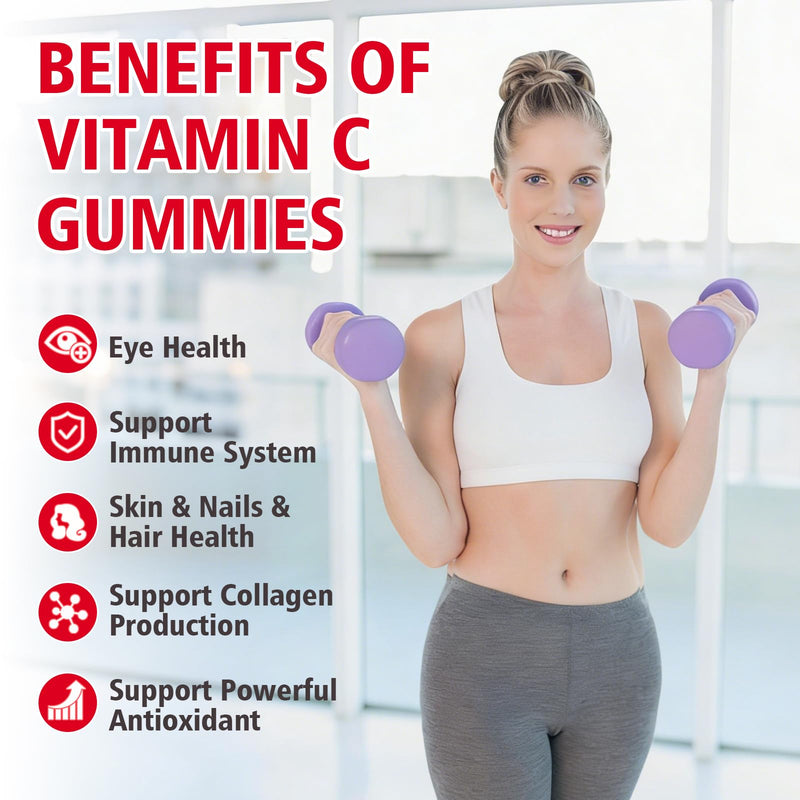 Liposomal Vitamin C 1000mg Gummies for Adults, Vitamin C Chewable with Iron, Zinc & Elderberry for Immune Support & Energy, Sugar Free, Raspberry Flavor, 60 Count 60 Count (Pack of 1)
