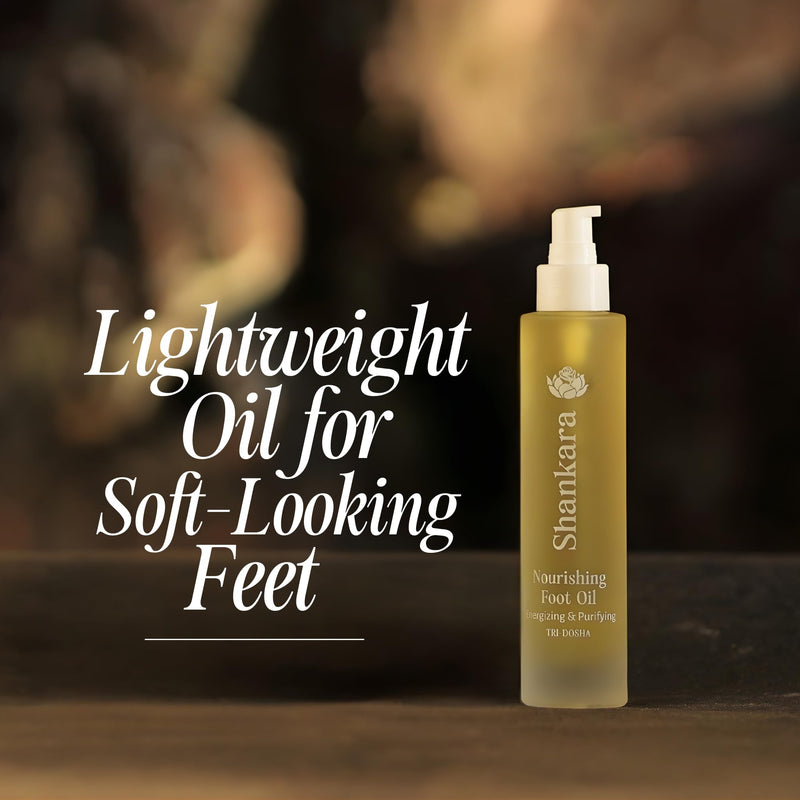 Shankara Nourishing Foot Oil – Herbal Blend with Neem, Manjistha, Tea Tree & Ayurvedic Actives – Purifying, Refreshing Foot Care Massage Oil for Healthy Feet – Cruelty-Free (100ml)