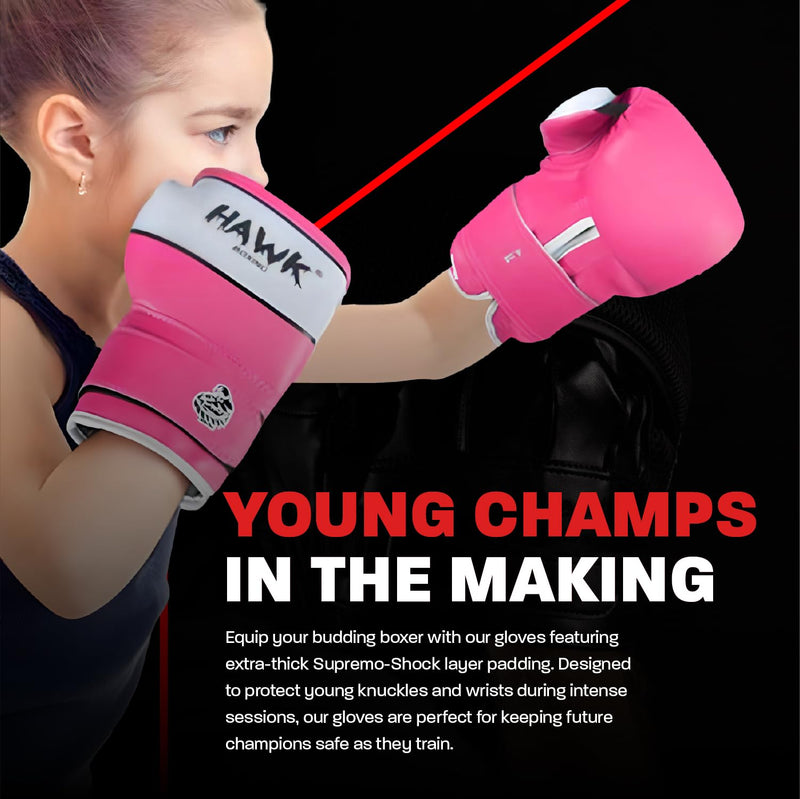 Kids Boxing Gloves for Kids Children Youth Punching Bag Kickboxing Muay Thai Mitts MMA Training Sparring Gloves Pink 4 oz