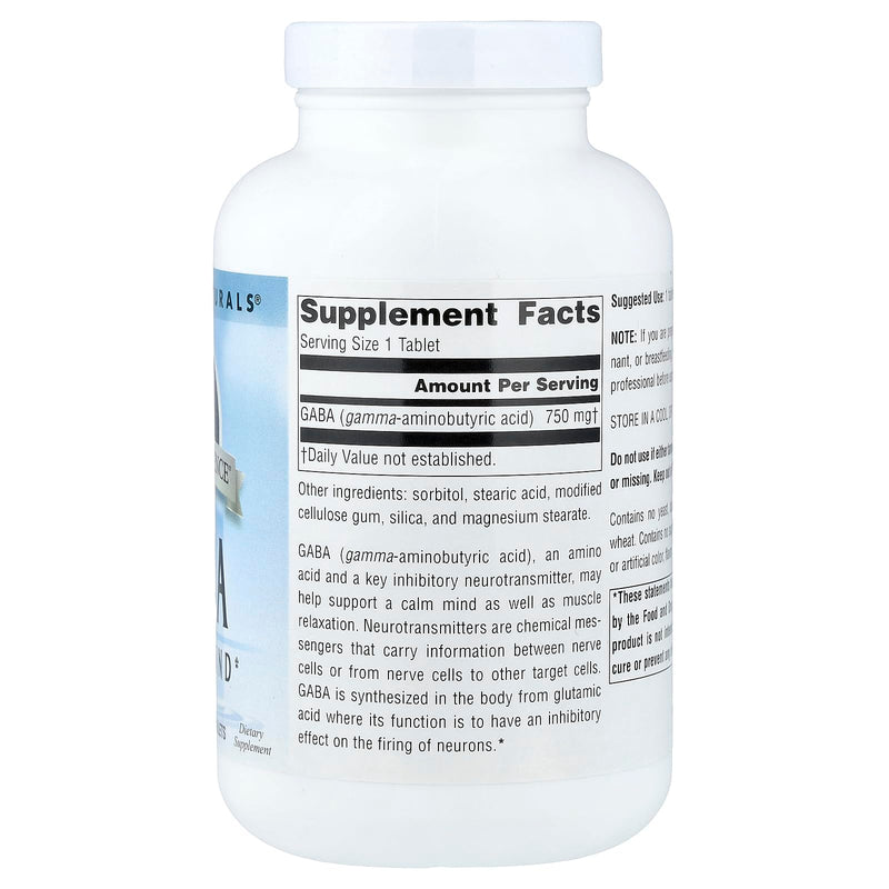 Source Naturals Serene Science GABA 750 mg Calm Mind - 180 Tablets
