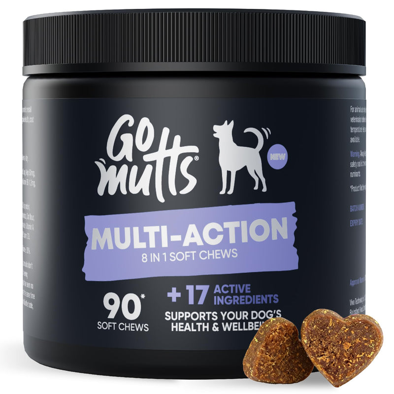8-in-1 Multivitamin for Dogs, 90 Soft Chews, Dog Vitamins and Supplements for Joint Support, Digestion, Heart,Skin, Coat Care, Multi-Action Daily Supplement for All Breeds 8-in-1 Multivitamin