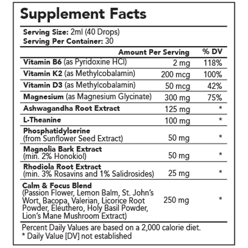Magnesium & Ashwagandha Drops, Relaxation Support, 2 fl oz