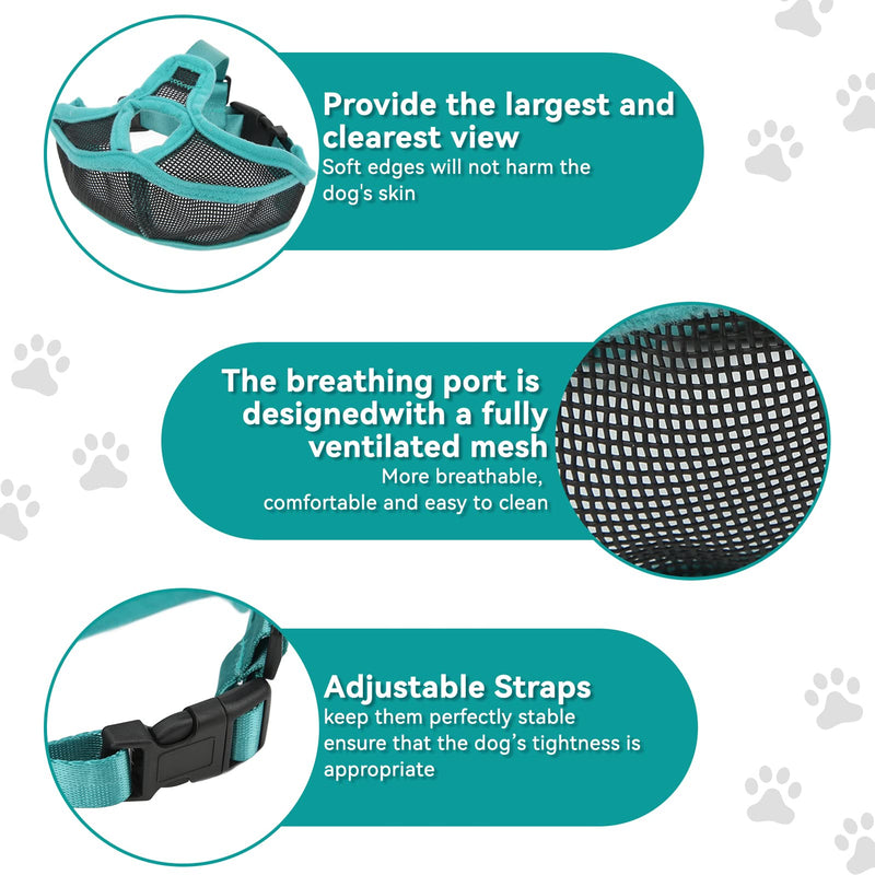 Muzzle for dogs, dog muzzle with short snout, mesh adjustable muzzle French bulldog, breathable short snout anti-bite bulldog for anti-biting, anti-bark licking L - BeesActive Australia