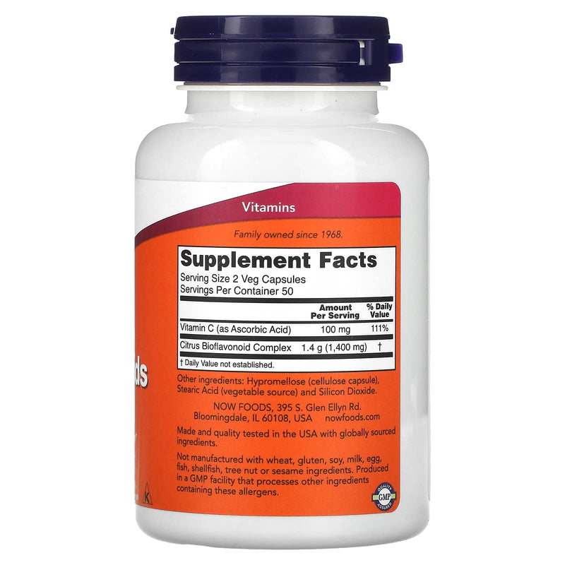 Now Foods Citrus Bioflavonoid, 100 Count (Pack of 1)