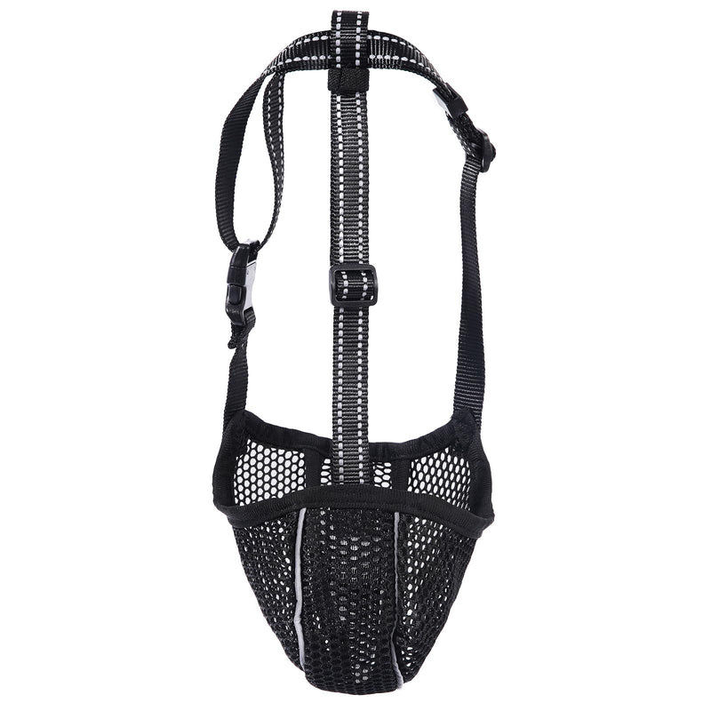 Muzzle for Large Dogs, Prevent Chewing/Eating/Biting Dog Muzzle, Breathable Reflective Adjustable Muzzle Medium Dog (Black, L) Black - BeesActive Australia