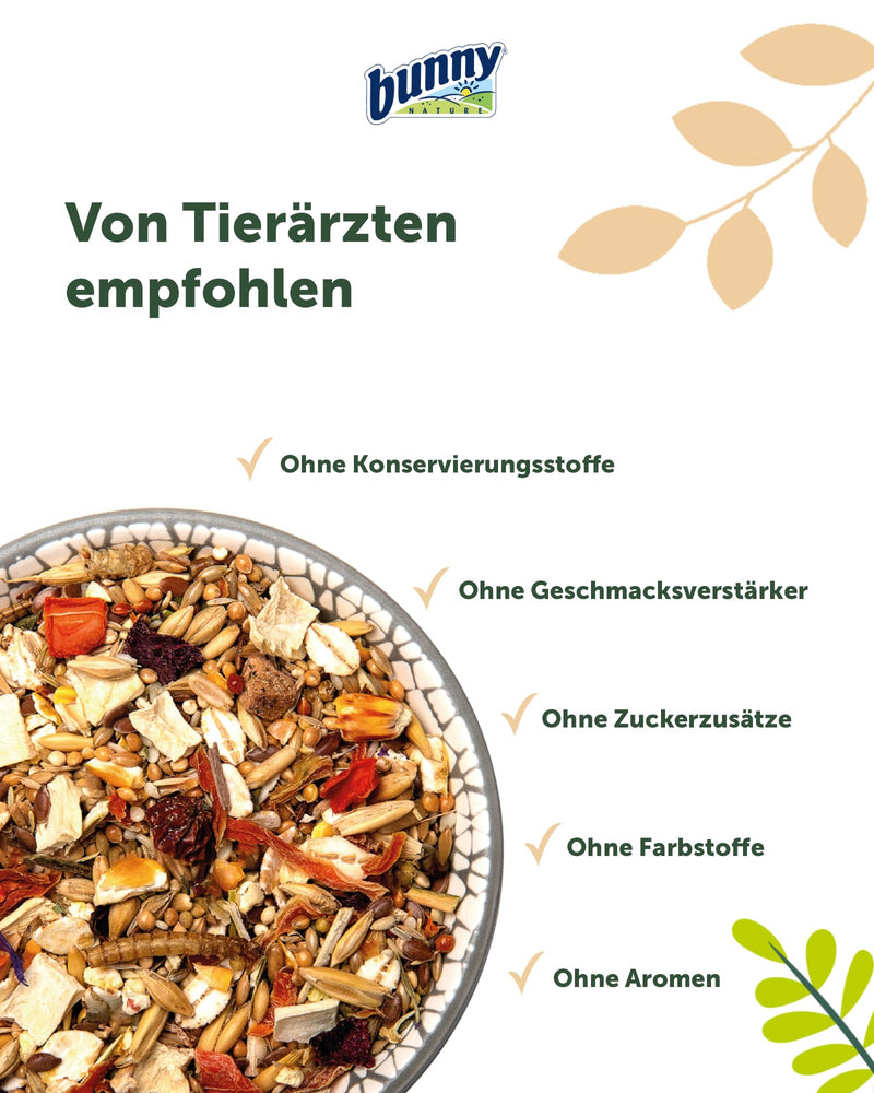 bunnyNature HamsterTraum Expert - complete food for hamsters - hamster food mix with vitamins, power ingredients & mealworms - 500g - BeesActive Australia