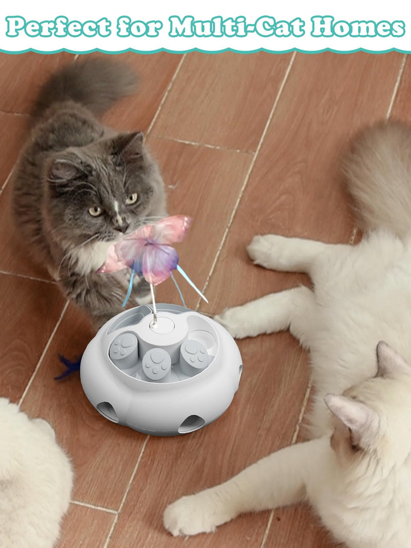 Interactive Cat Toys for Indoor Cats Electronic,Automatic Cat Toys Interactive White - BeesActive Australia
