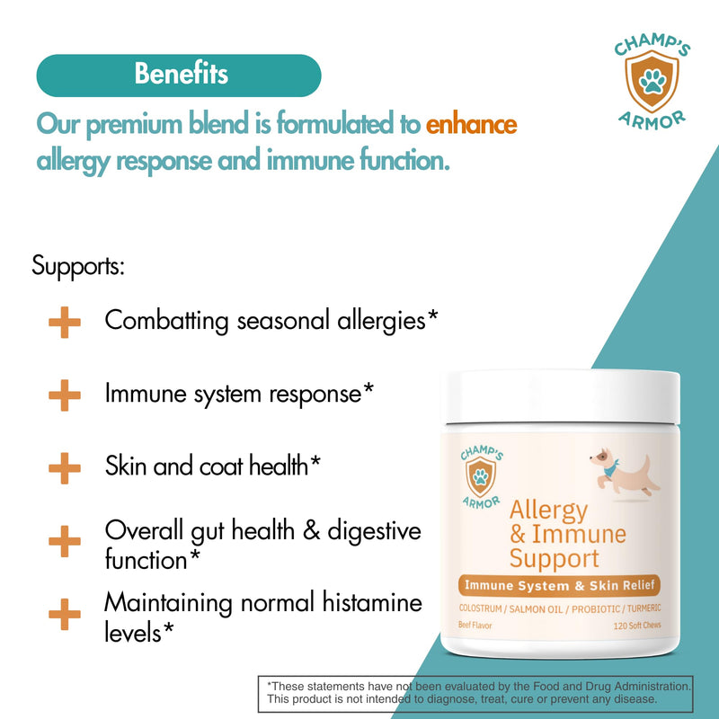 Dog Multivitamin Bundle - Champ's Armor Allergy & Immune Chews + 10-in-1 Supplement | Hip Joint, Skin Coat, Digestive Health Support for Dogs