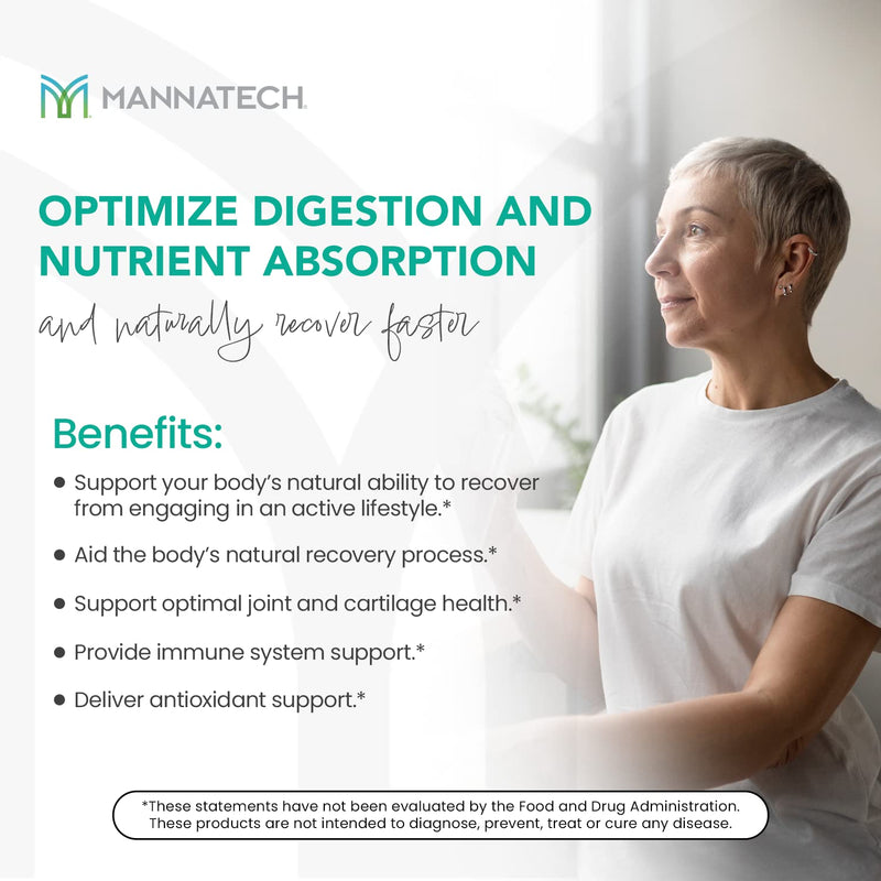 Mannatech - BounceBack® - Joint Support - 60 Capsules | Contains Proteolytic Enzyme Blend, Phytosterols, Turmeric Extract, Supports Cartilage Health, Daily Mobility Support