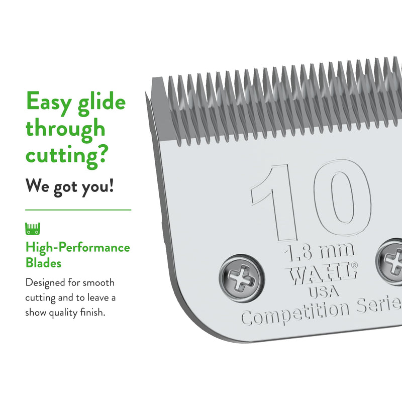 Wahl Professional Animal Competition Series Detachable Blade - 1/16-Inch Cut Length, 10 Medium (2358-100) - BeesActive Australia