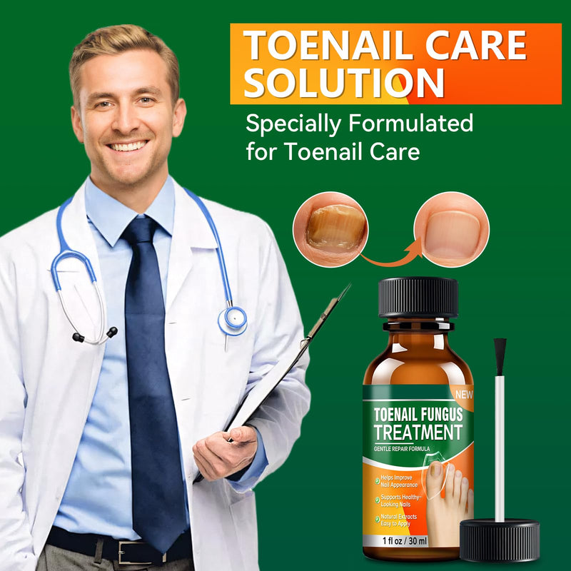 Toenail Fungus Treatment Extra Strength, Nail Repair Solution with Tea Tree Oil, Menthol, Vitamin E & Pro-Vitamin B5, Gentle Care for Damaged, Discolored, and Brittle Nails, 1 fl oz - BeesActive Australia