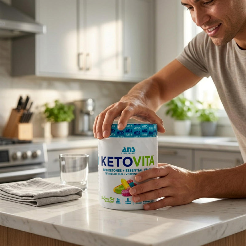 ANS Performance Ketovita BHB Ketones + Essential Daily Vitamins, 232g (30) Servings (Sour Gummy)