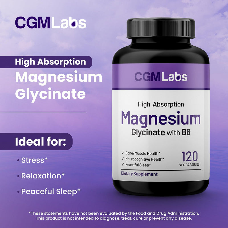 Magnesium Glycinate with B6, 240mg Elemental Magnesium, 120 Caps
