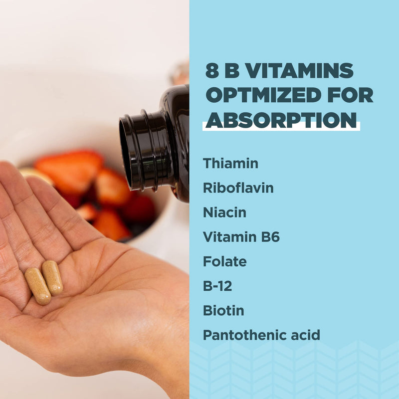 Ancient Nutrition Methylated Vitamin B Complex, Supports Energy Levels | 8 Balanced B-Vitamins, Supports Healthy Energy Levels, Adaptogenic Herbs, Enzyme Activated, Paleo & Keto Friendly, 60 Count