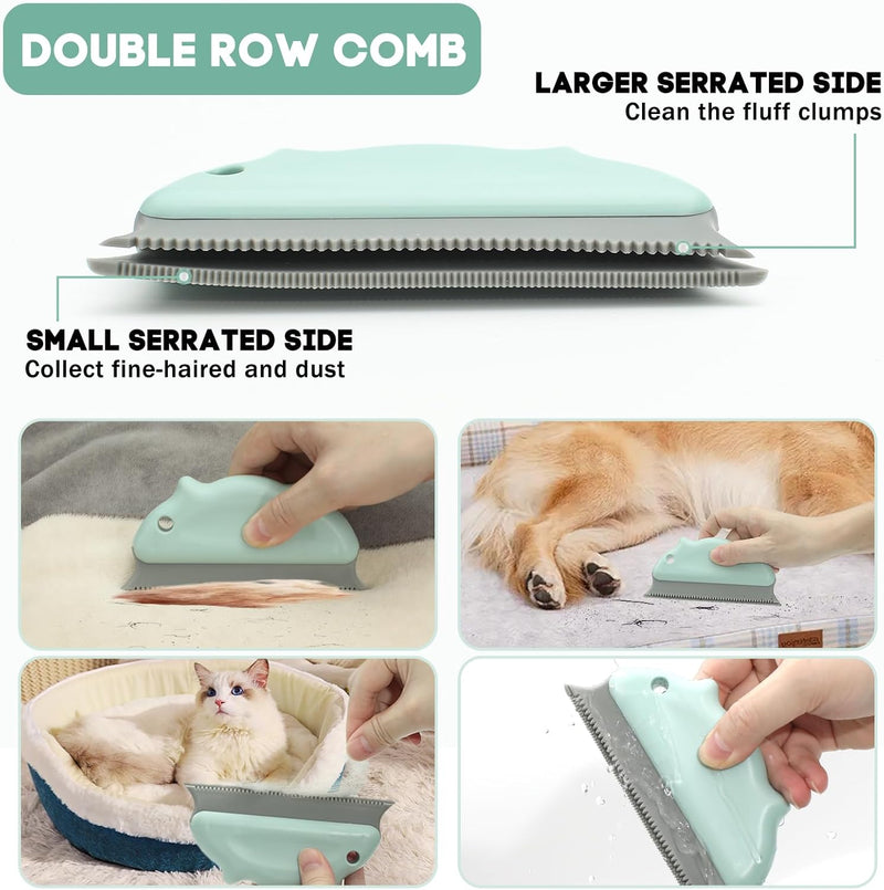 Pet Hair Remover for Couch, 4 Pcs Dog and Cat Hair Remover for Couch, Pet Hair Removal Tool, Portable Carpet Scraper and Brush for Carpet, Furniture, Blanket, Clothes, Bedding, Car Mat, Pet Tower - BeesActive Australia