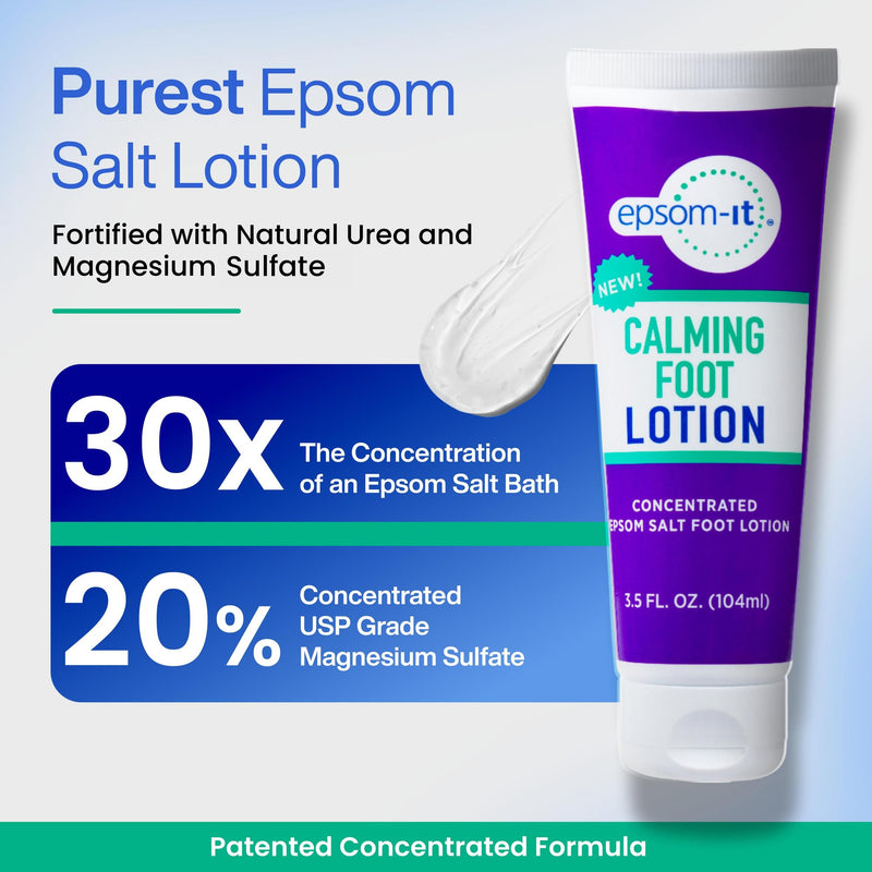 EPSOM-IT Starter Pack: Magnesium Cream for Feet, Ankles, Legs, Back & Neck - Soothing Nerve, Muscle & Calming Foot Rubs for Stiffness & Comfort - Epsom Salt Magnesium Sulfate - 3.5oz, 3-Pack 3.5 Fl Oz (Pack of 3)