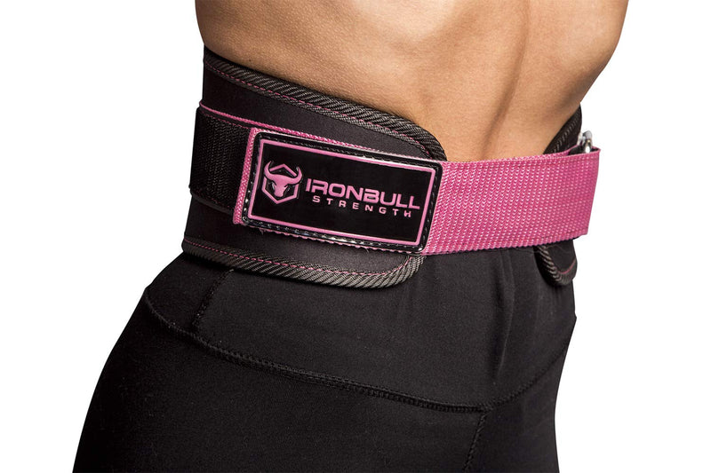 Women Weight Lifting Belt - High Performance Neoprene Back Support - Light Weight & Heavy Duty Core Support For WeightLifting and Fitness Black/Pink Medium - BeesActive Australia