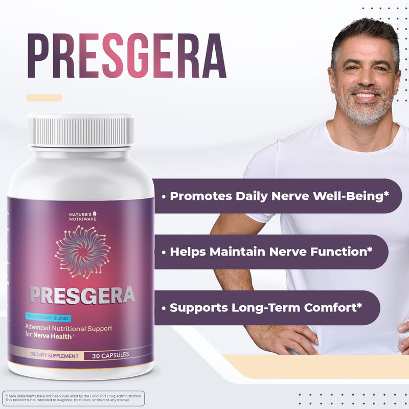 Presgera – Magnesium Glycinate, Turmeric & ALA – 30 Ct, 1 Month Supply | Also includes more botanicals with Magnesium Glycinate, Turmeric & Alpha Lipoic Acid | Non-GMO, Made in USA 30 Count (Pack of 1)