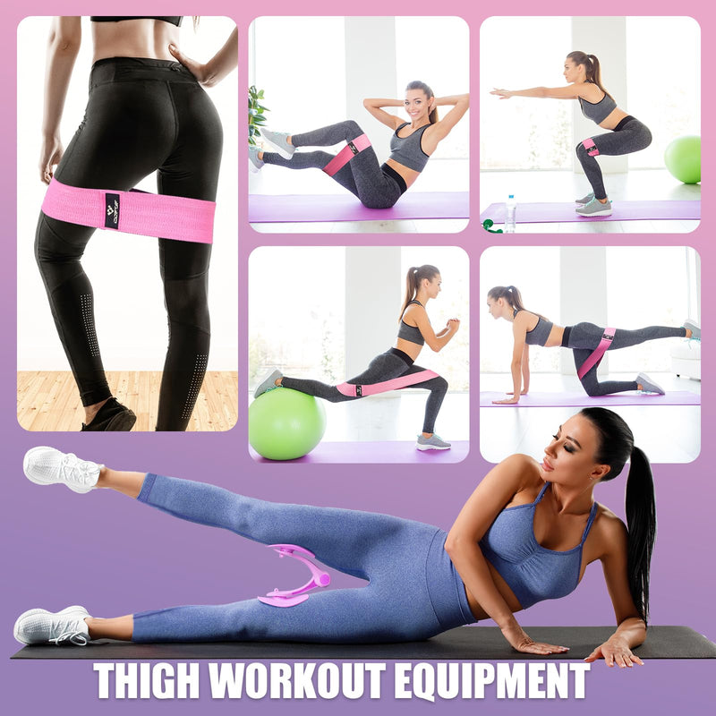 Thigh Master Thigh Exerciser for Women, Enhanced Resistance Hip and Pelvis Trainer, Inner Thigh Exercise Equipment Kegel Exercise Products for Women Home Gym Purple