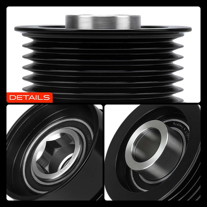A-Premium Alternator Freewheel Clutch Pulley Compatible with Jeep Compass/Patriot 2007-2017 & Dodge Journey 2009-2015, Avenger 2008-2014, Caliber 2007-2012 & Chrysler 200 2011-2014, Sebring 2007-2010
