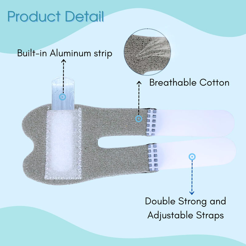 5 Pcs Thumb Splint,Trigger Finger Splints,Finger Brace,Broken Fingers Straightening,Pain Relief,Arthritis or Support for Fingers,Suitable for thumb, Index, Middle, Ring, Pinky Finger - BeesActive Australia